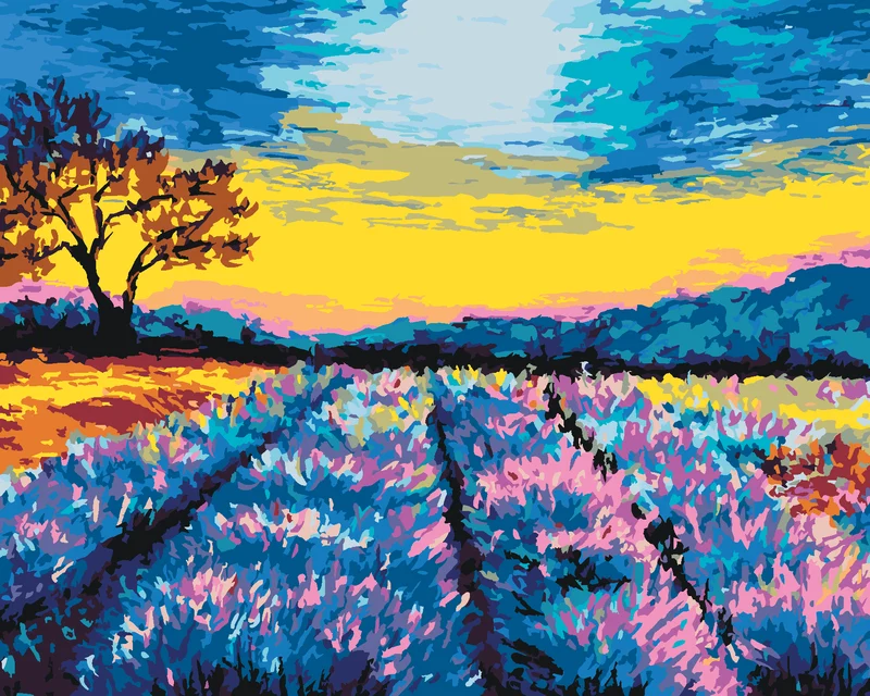 Diamond painting - LAVENDELFELD IN DER PROVENCE