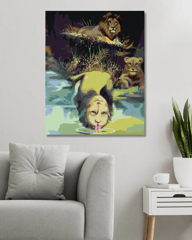 Diamond painting - LÖWE AM WASSER (D. RUSTY RUST)