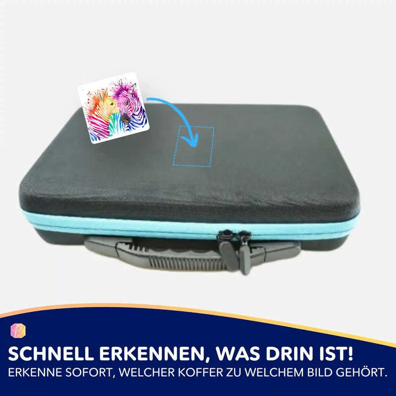 Aufkleber 5er-Set - Bunte Zebras