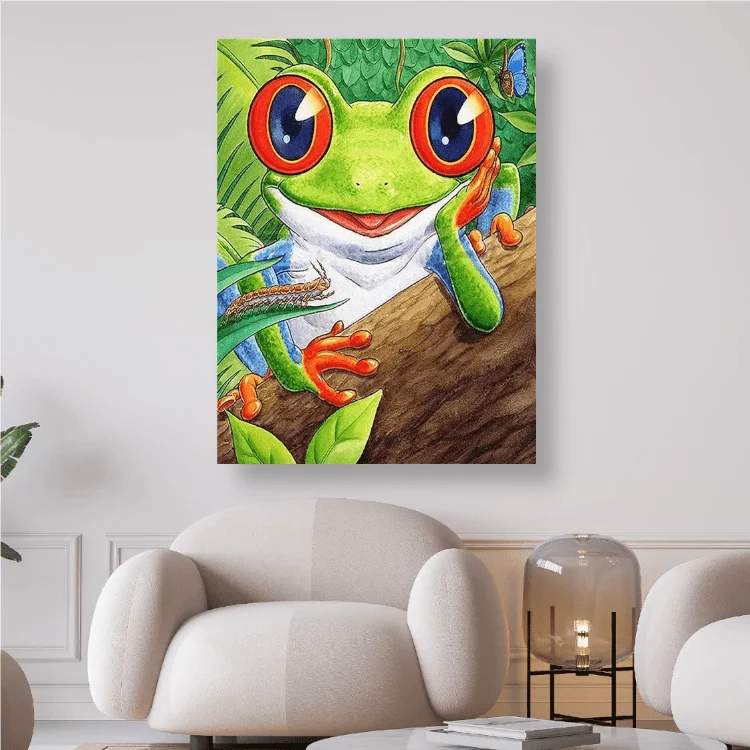 Comic Frosch - 5D DIY Diamond Painting