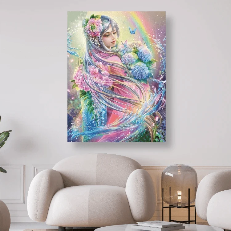 Nymphe der Regenbogenfarben - 5D DIY Diamond Painting
