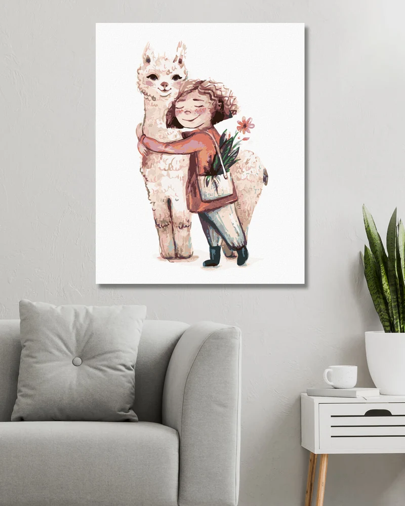 Diamond painting - LAMA UND IHRE FREUNDIN