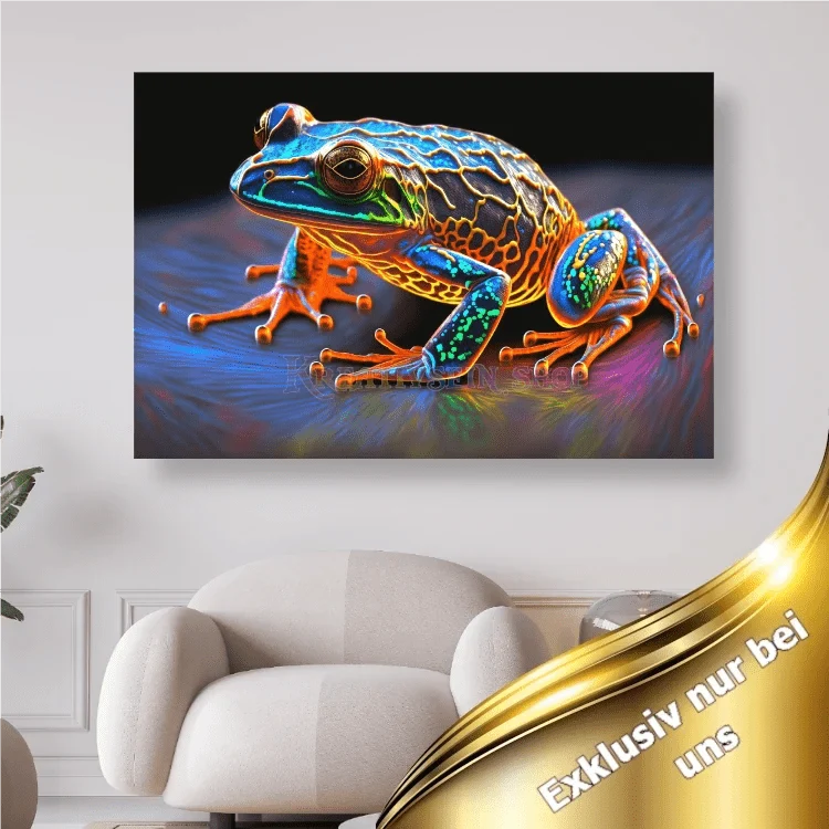 Frosch in Regenbogenfarben - 5D DIY Diamond Painting