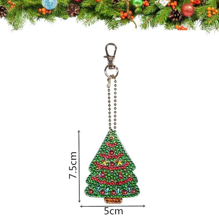 Diamond Painting Schlüsselanhänger Weihnachten 5er Set DIY Bastelset