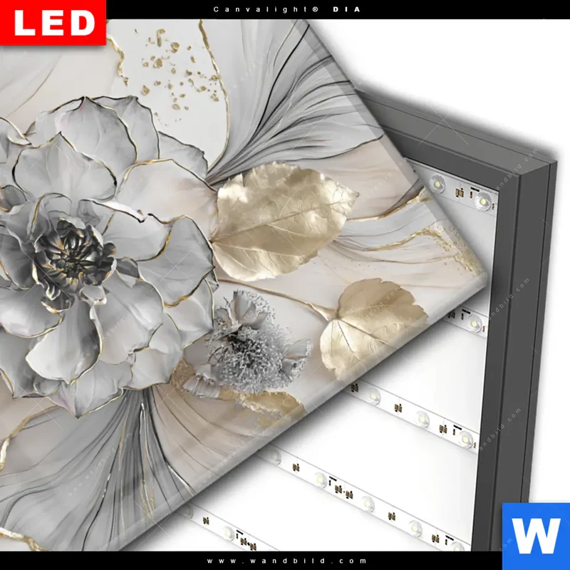 Wechselmotiv Acrylglas Canvalight® DIA | Fluid Art - Sukkulentenblüten | Hochformat