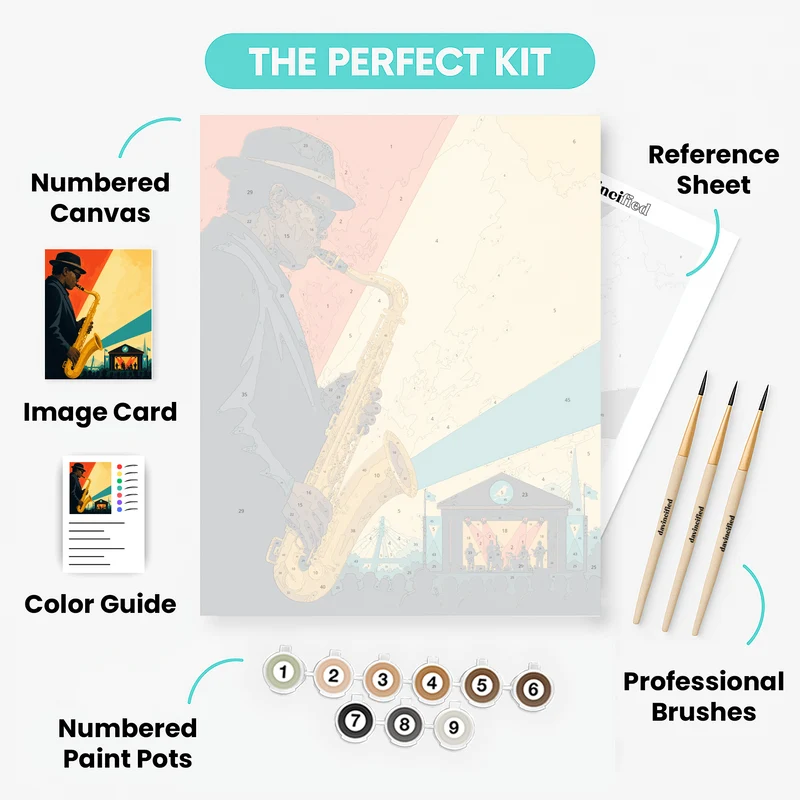 Winnipeg Folk Fest Sax - Paint by Numbers Kit
