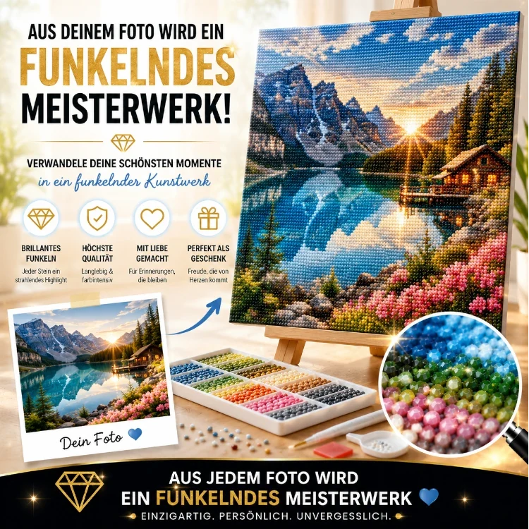 Diamond Painting eigenes Bild – Personalisiertes 5D Foto Motiv