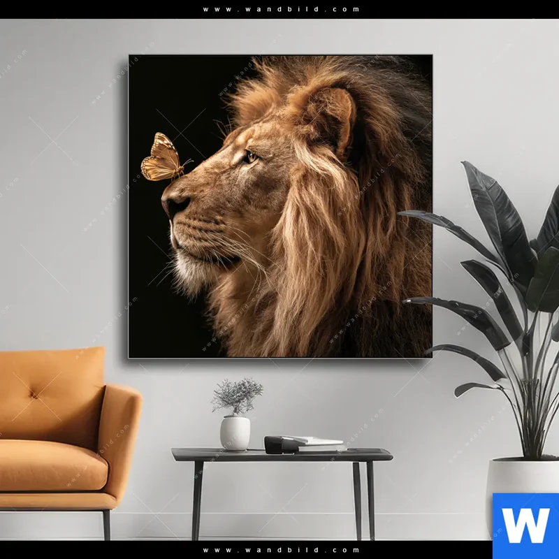 Wechselmotiv | Löwe & Schmetterling | Quadrat