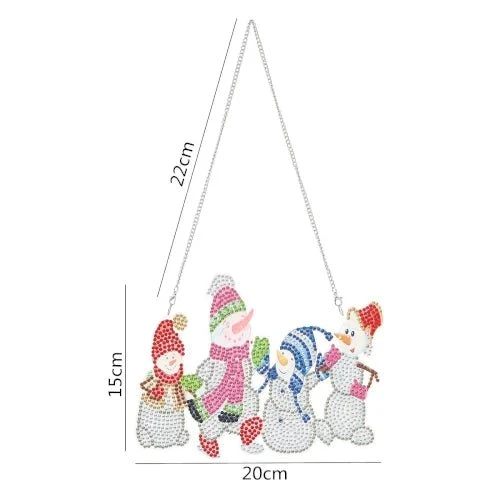 Vier Schneemänner Aufhänger- Diamond Painting