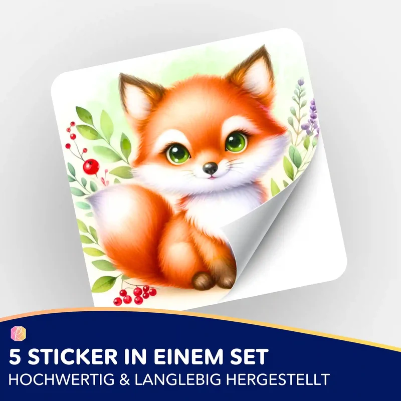 Aufkleber 5er-Set - Freddy Füchschen