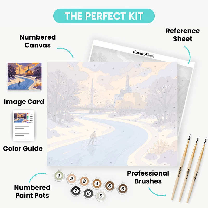 Frozen Assiniboine Trail - Paint by Numbers Kit