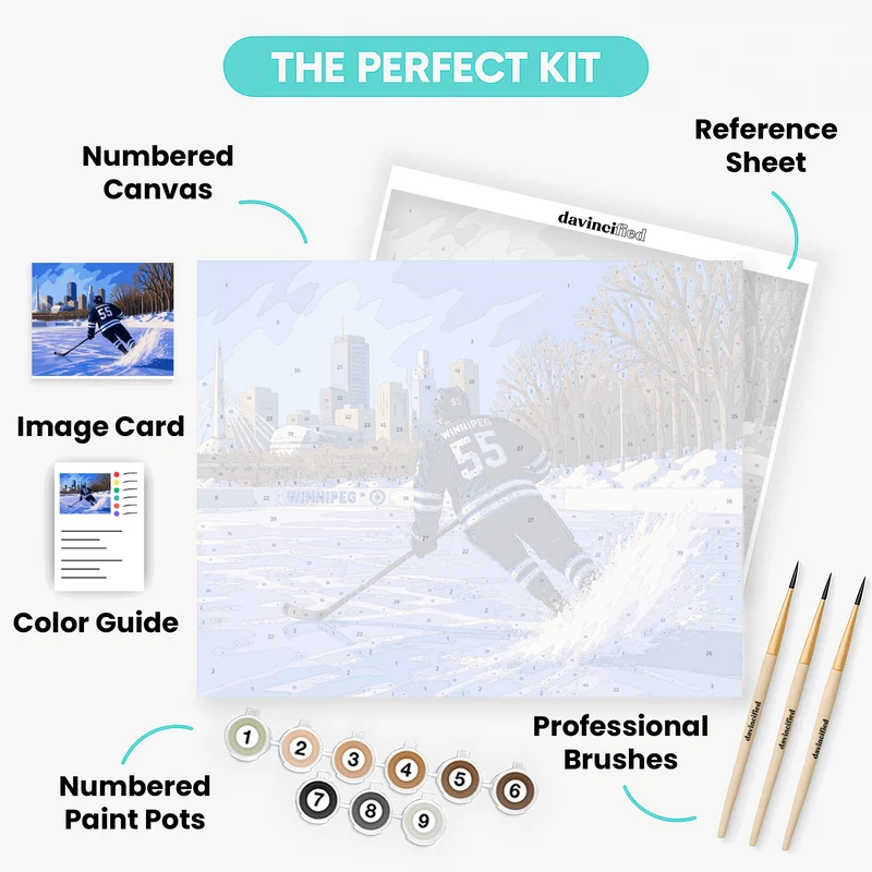 Winnipeg Ice Skater - Paint by Numbers Kit