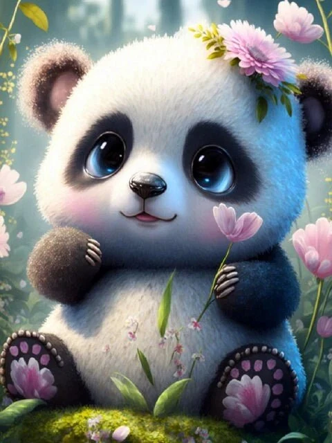 Pan der kleine Pandabär - 5D DIY Diamond Painting