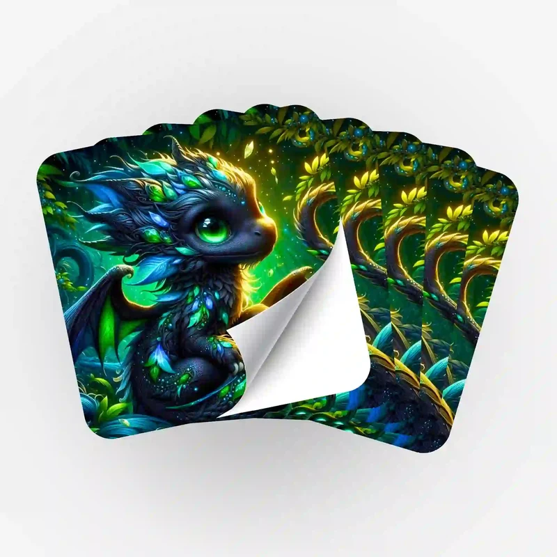 Aufkleber 5er-Set - Drago der kleine Drache