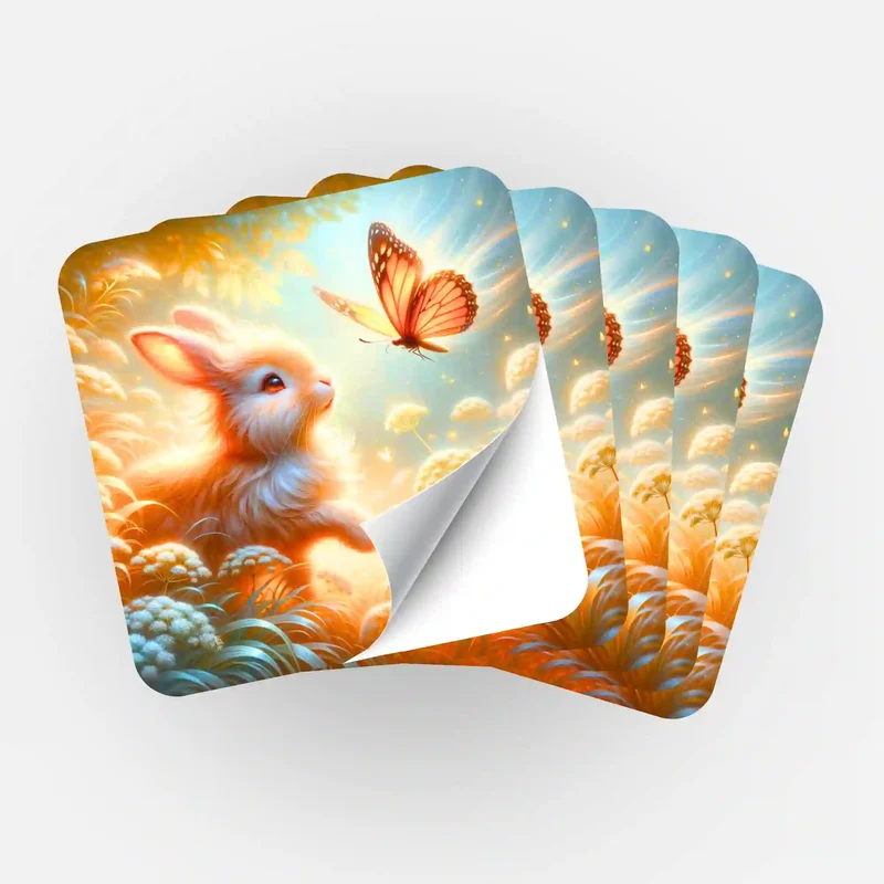Aufkleber 5er-Set - Häschenfreunde