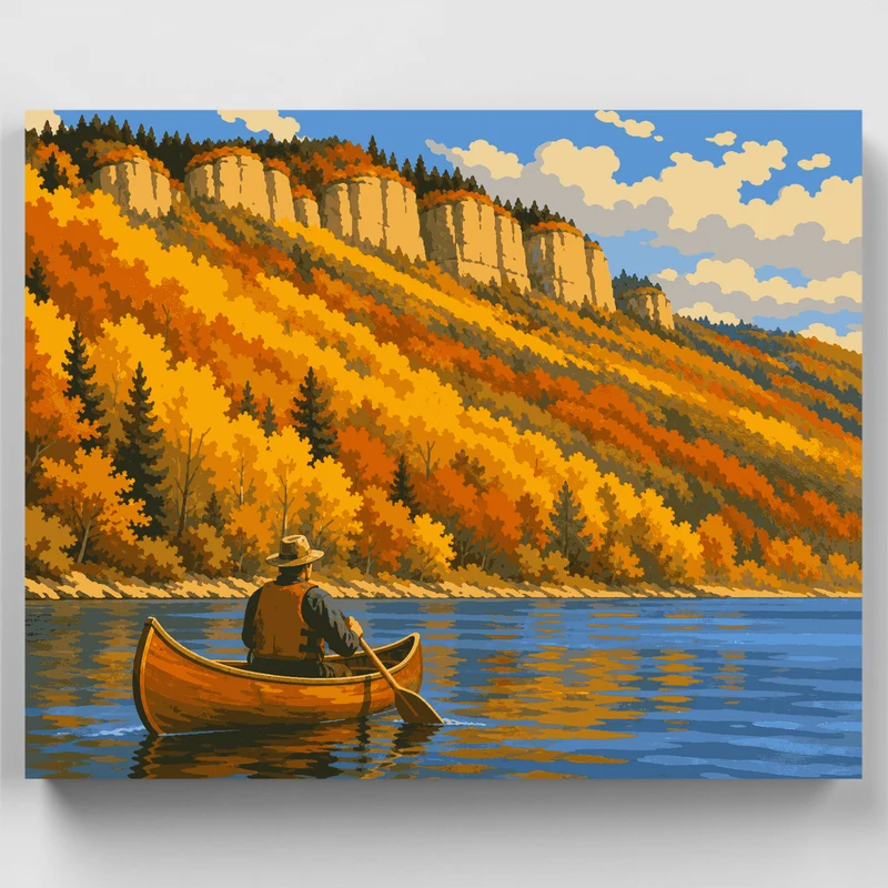 North Saskatchewan Canoe - Paint by Numbers Kit