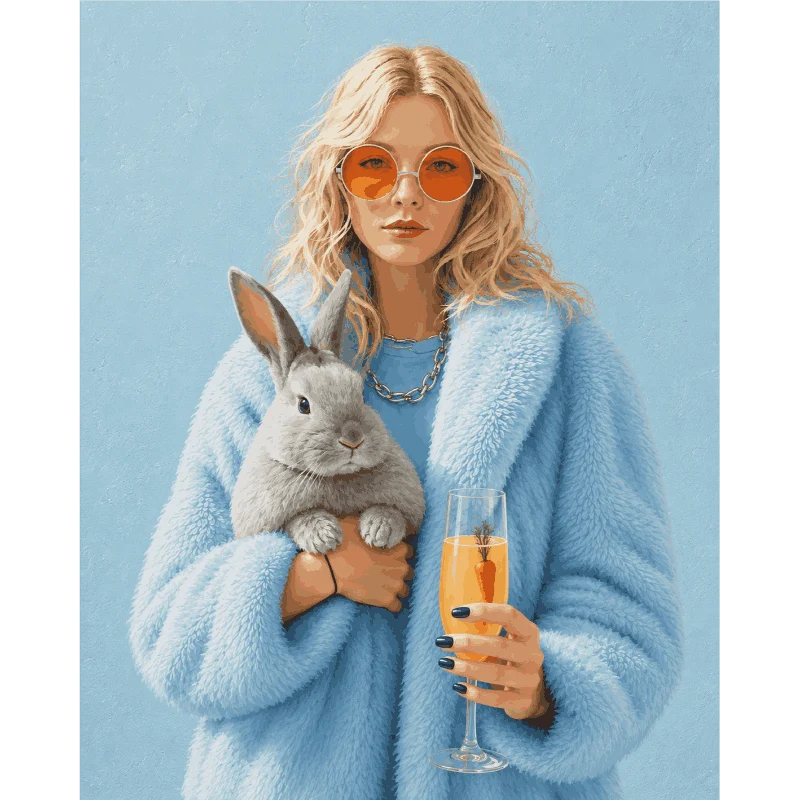 Karottentrank und Hase