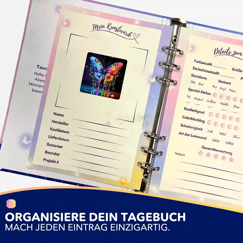 Aufkleber 5er-Set - Waterdrop Butterfly