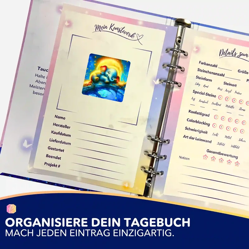 Aufkleber 5er-Set - Mondschein Elefant