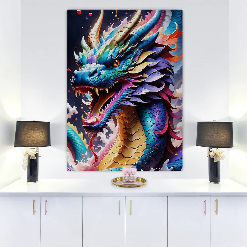 5D Diamond Painting – Colorful Dragon