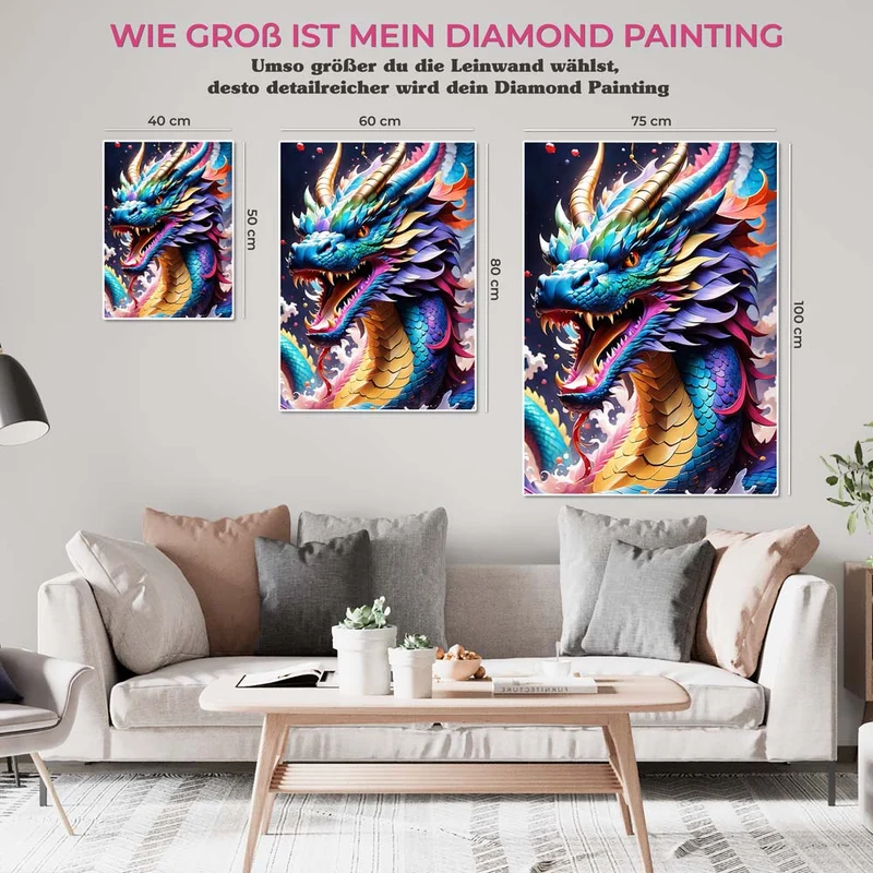 5D Diamond Painting – Colorful Dragon