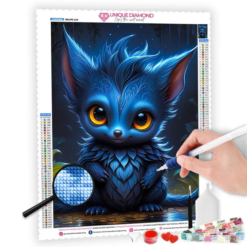 5D Diamond Painting – Blue Dragon