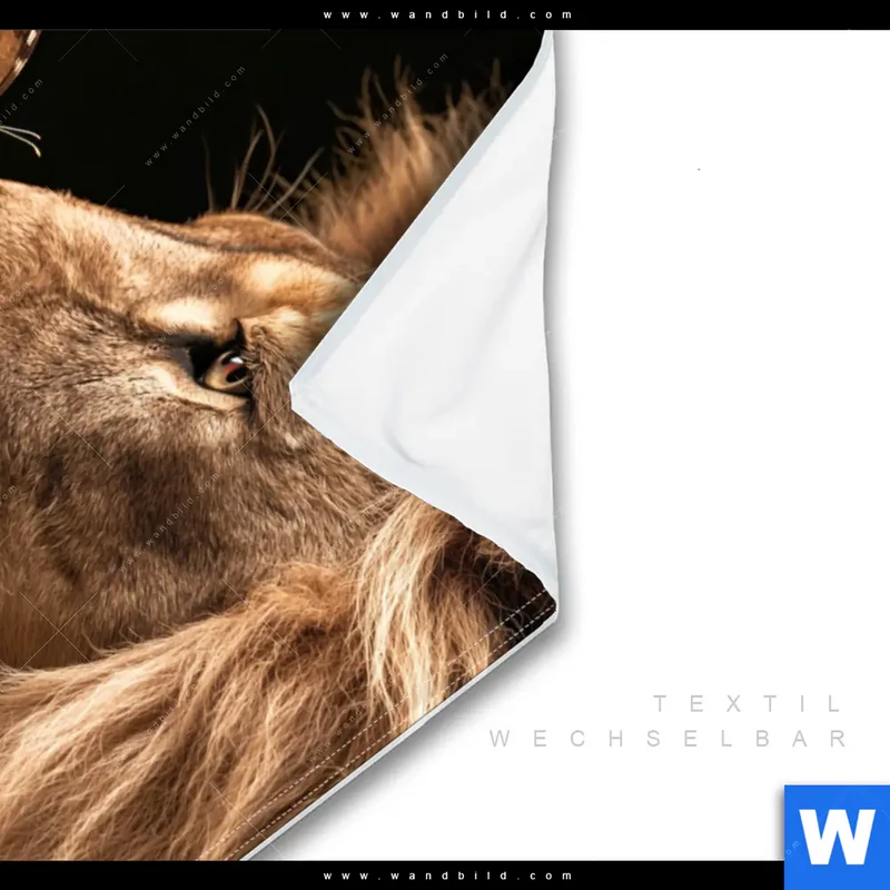Wechselmotiv | Löwe & Schmetterling | Hochformat