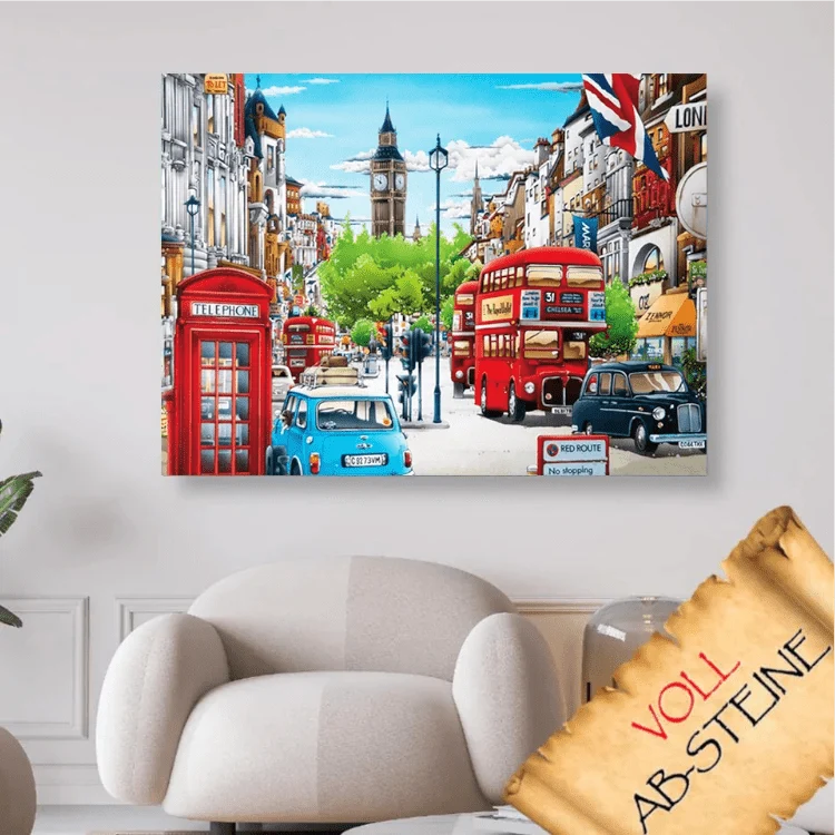 Londen mit der Big Ben - Voll AB 5D DIY Diamond Painting