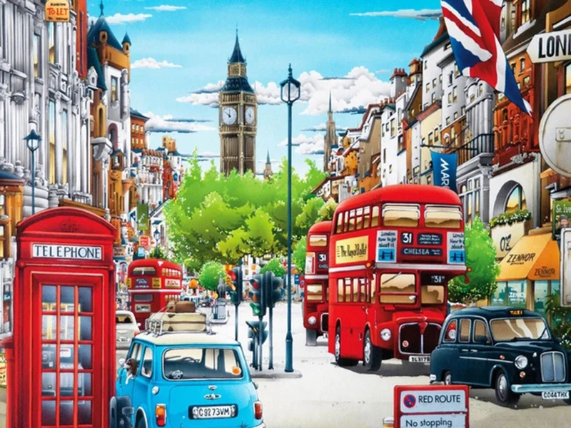 Londen mit der Big Ben - Voll AB 5D DIY Diamond Painting