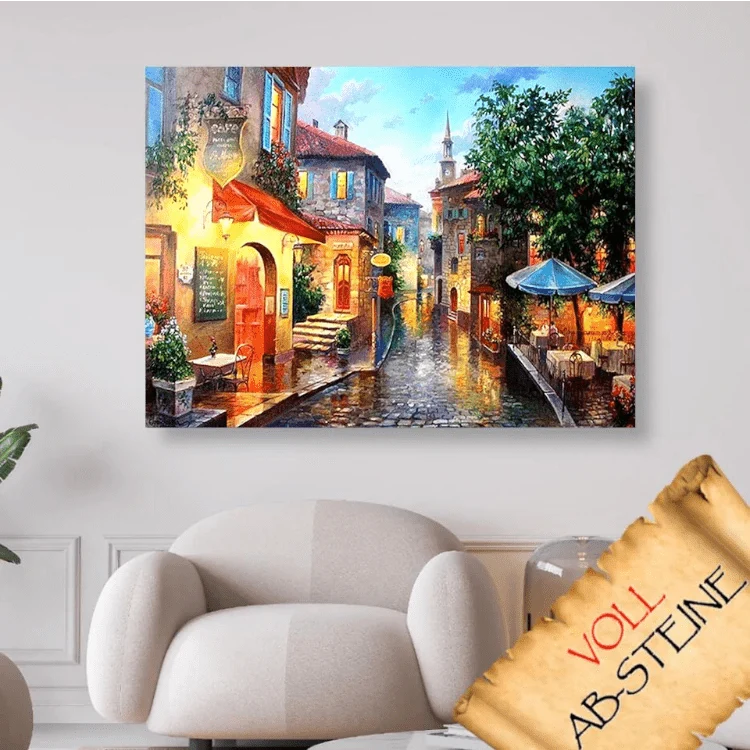 Kleine Gasse in italienischer Stadt - Voll AB 5D DIY Diamond Painting