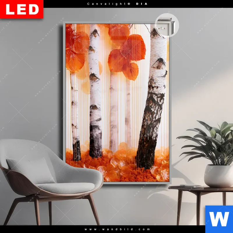 Leuchtbild Acrylglas Canvalight® DIA | Herbstlicht | Hochformat
