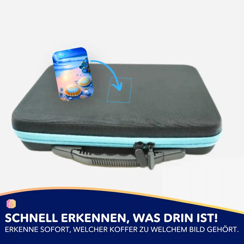 Aufkleber 5er-Set - Strand im Nachtglanz