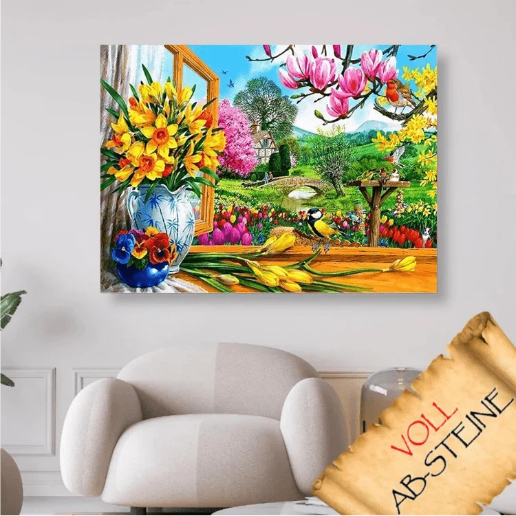 Frühling auf dem Land - Voll AB 5D DIY Diamond Painting