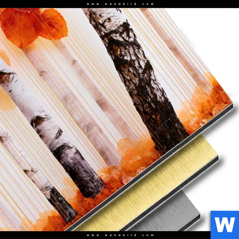 Aluminiumbild gebürstet | Herbstlicht | Querformat