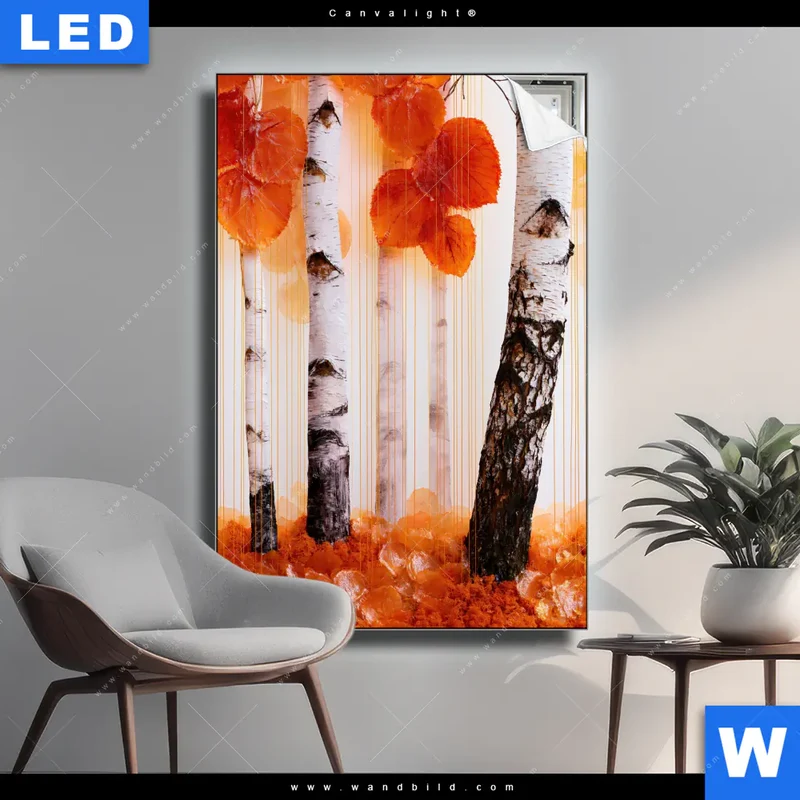 Canvalight® Leuchtbild | Herbstlicht | Hochformat
