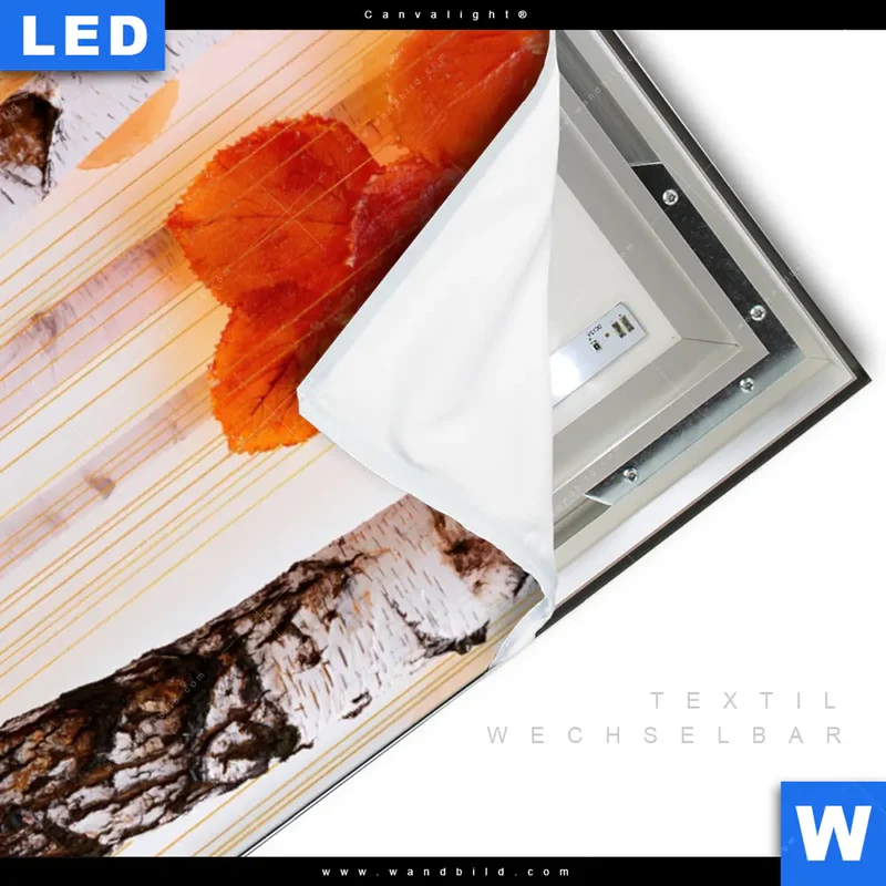 Canvalight® Leuchtbild | Herbstlicht | Hochformat