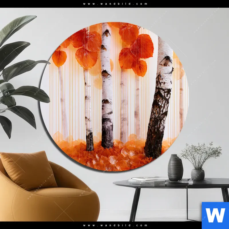 Alu-Dibond Bild | Herbstlicht | Rund