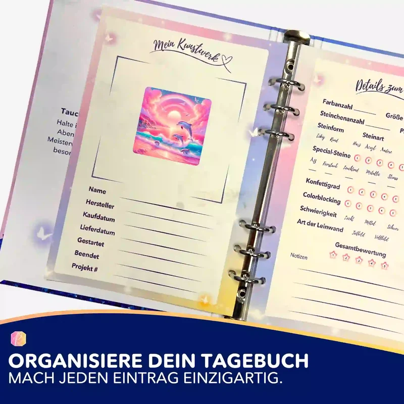 Aufkleber 5er-Set - Pinkes Meeresrauschen