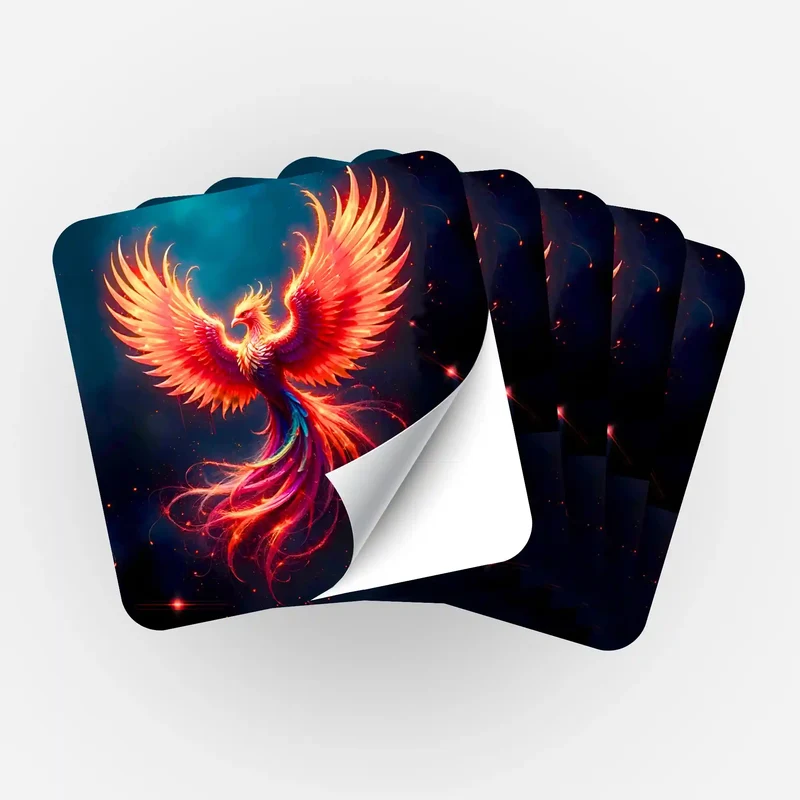 Aufkleber 5er-Set - Sparkle Phönix