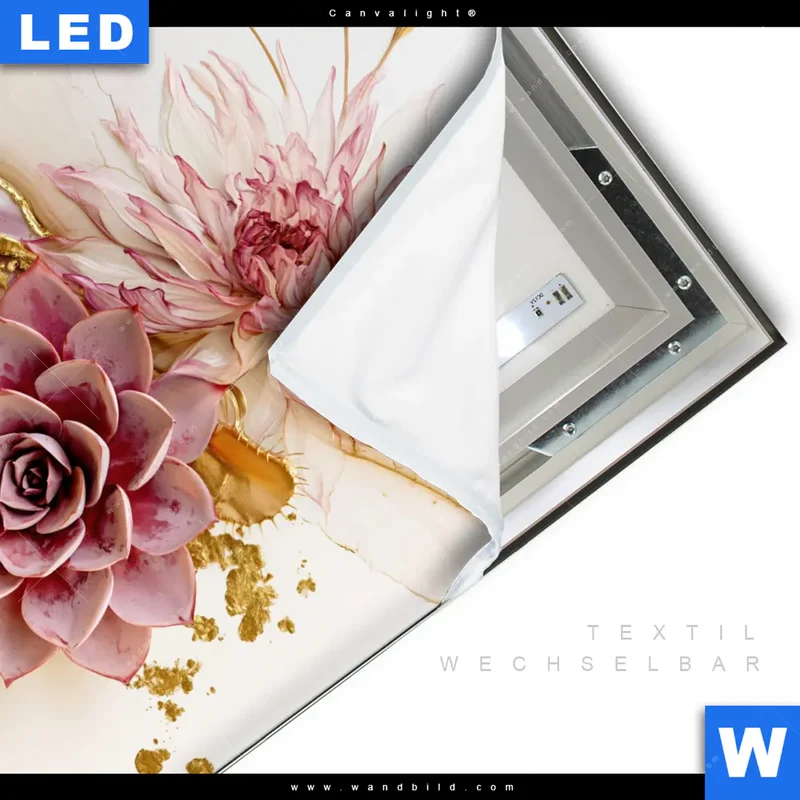 Canvalight® Leuchtbild | Florale Harmonie | Quadrat