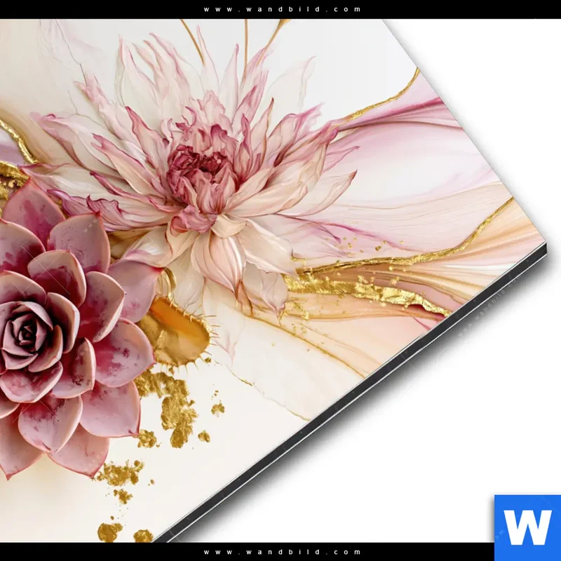 Alu-Dibond Bild | Florale Harmonie | Rund