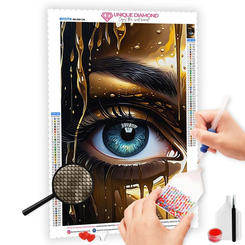 5D Diamond Painting – Golden Face