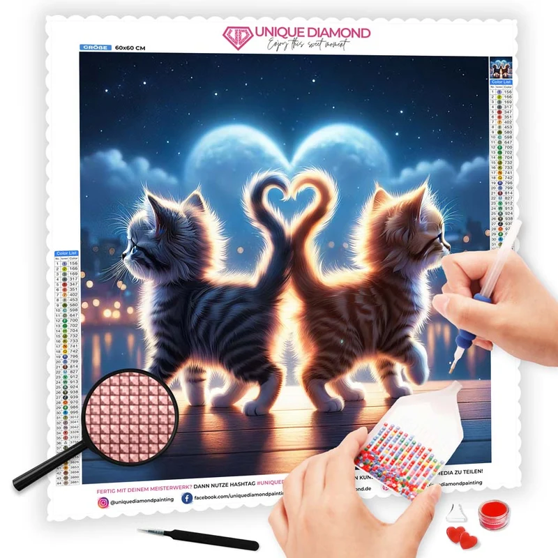 5D Diamond Painting – Katzenliebe