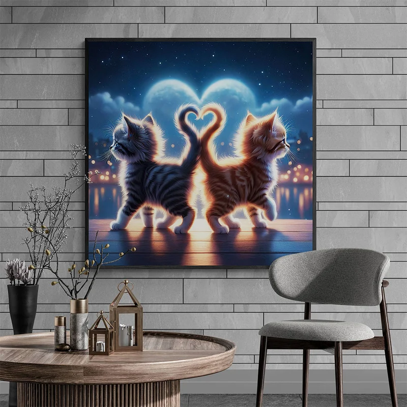 5D Diamond Painting – Katzenliebe