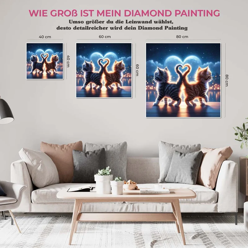 5D Diamond Painting – Katzenliebe