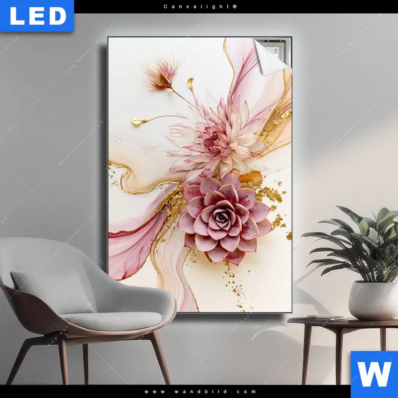 Canvalight® Leuchtbild | Florale Harmonie | Hochformat