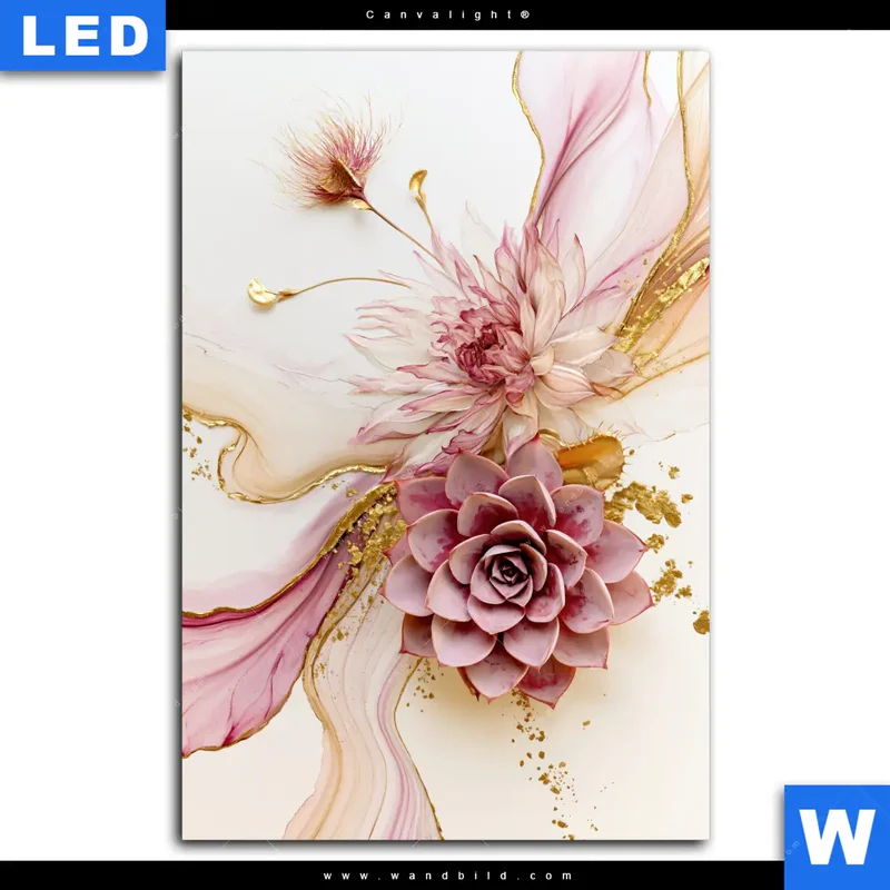 Canvalight® Leuchtbild | Florale Harmonie | Hochformat