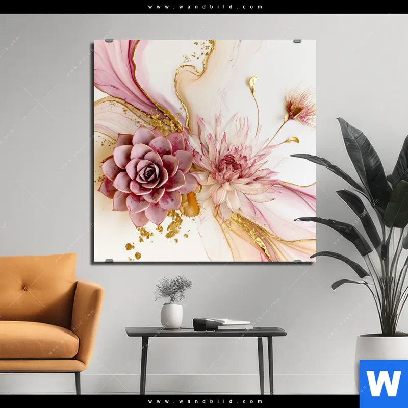 Alu-Dibond Bild | Florale Harmonie | Quadrat