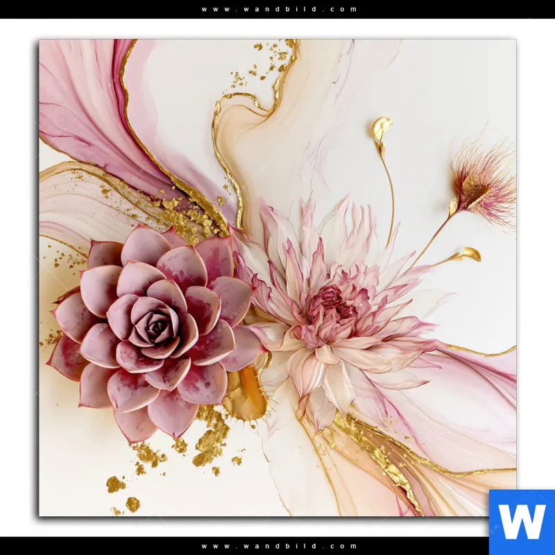 Alu-Dibond Bild | Florale Harmonie | Quadrat