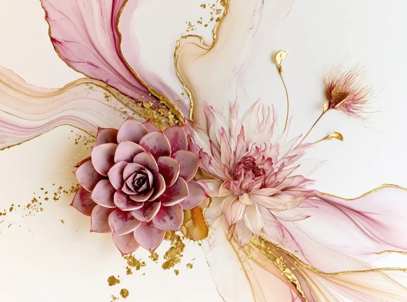 Leinwandbild | Florale Harmonie | Quadrat